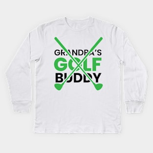 grandpa's golf buddy golf design Kids Long Sleeve T-Shirt